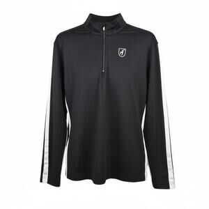 Toni Sailer Men's Brendan Jersey Ski 1/4 zip Top Black Size 44 = XL